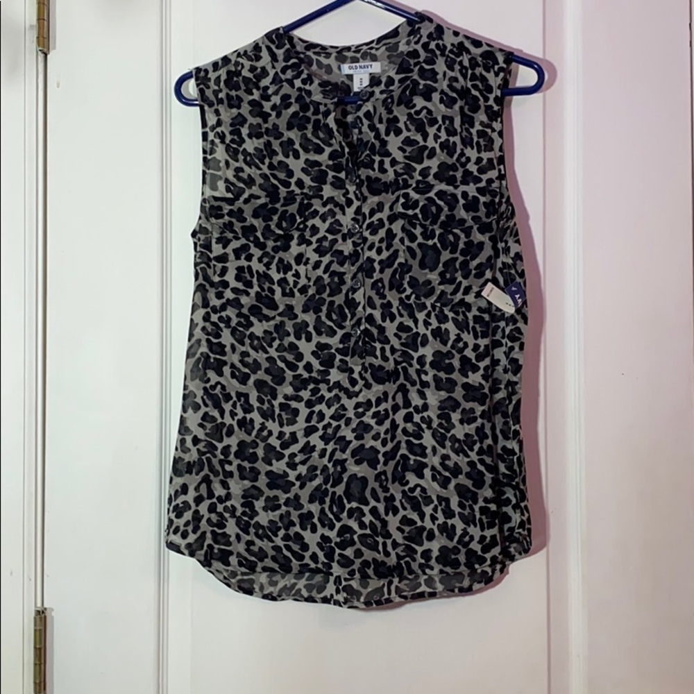 Cheetah Button Down Top